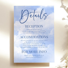 Information om Blue White Gnistra Clouds Elegant b Tilläggskort