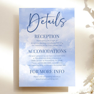 Information om Blue White Gnistra Clouds Elegant b Tilläggskort