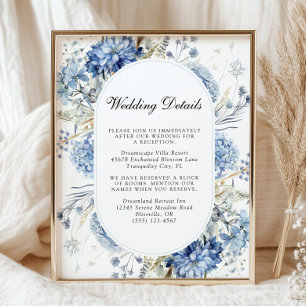 Information om Blue Wildblommor Watercolor Blommig