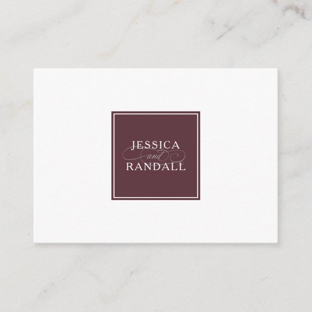 Information om boende och detaljer i bröllop tilläggskort (Framsida)