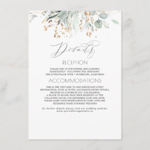 Information om Bohemian Watercolor Greenery Bröllo Tilläggskort
