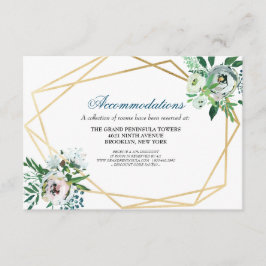 Information om Boho Blommigt Geometric Blue Bröllo Tilläggskort