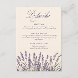 Information om Boho Bohemian Lavender Monogram Brö Tilläggskort