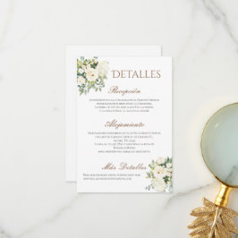 Information om Boho Bröllop på spanska Tack Kort