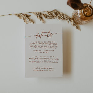 Information om Boho Chic Bohemian Cream Bröllop Tilläggskort