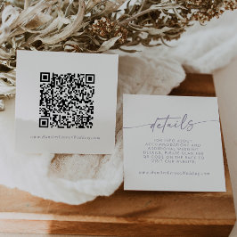 Information om Boho Chic Dusty Lila Bröllop QR-kod Tilläggskort