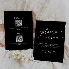 Information om Boho Chic FÄRG EDITABLE QR-koden oc OSA Kort