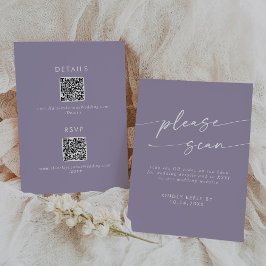 Information om Boho Chic Lavender Lila QR-kod OSA Kort