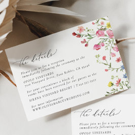 Information om Boho Colorful WildblommFairytale Br Tilläggskort