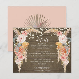 Information om Boho Pampas Grass Twinkle Ljus Rust Inbjudningar