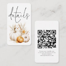 Information om Boho Pumpkins Script QR Code Bröllo