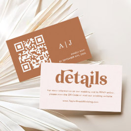 Information om Boho Retro Cream Burnt Orange Bröll Tilläggskort