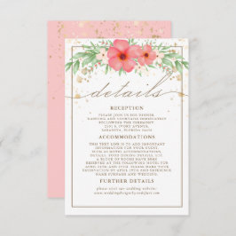 Information om Boho Rosa & Ivory Greenery Blommigt Tilläggskort