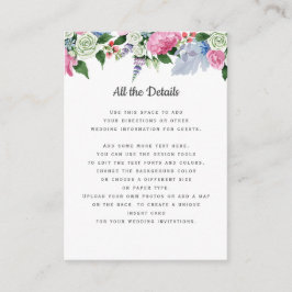 Information om Boho Rosa White Lavender Flowers Br Tilläggskort