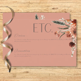 Information om Boho Rust & Neutralt Fall Blommigt  Tilläggskort