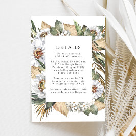 Information om Boho White Blommigt & Greenery Bröl Tilläggskort