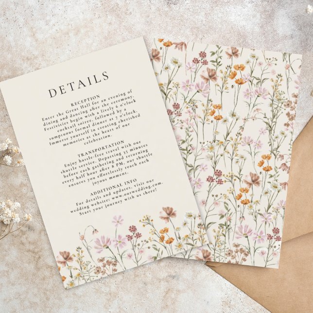 Information om Boho WildblomBeige Garden Wedding Inbjudningar (Skapare uppladdad)
