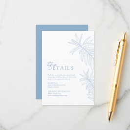 Information om botaniska Löv för Dusty Blue Elegan Tilläggskort