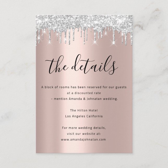 Information om Bröllop-drivrutiner för information Tilläggskort (Framsida)