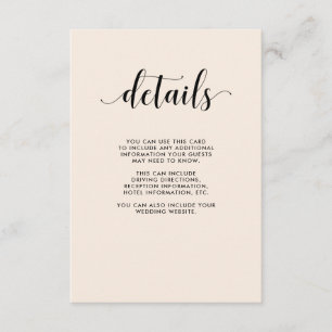 Information om Bröllop-gäst för elegant Tilläggskort