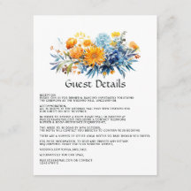 Information om Bröllop-gäst med blå Blommigt, Oran