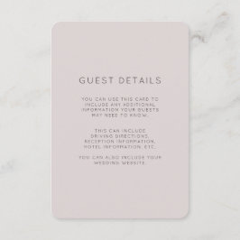 Information om Bröllop-gästen i Modern Plum Tilläggskort