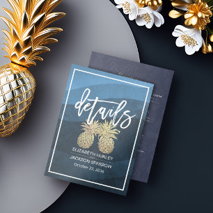 Information om bröllop Guld Pineapple par Tilläggskort