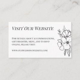 Information om Bröllop i Beval White Flowers Tilläggskort