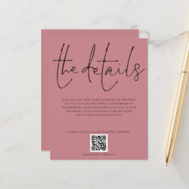 Information om Bröllop i budgeten QR Kod Dusty Ro