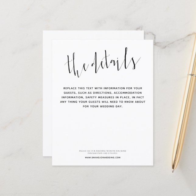 Information om Bröllop i Elegant för budgetskript (Fram/Back In Situ)