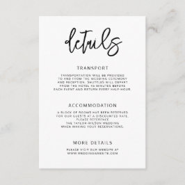 Information om Bröllop i Modern Contemporary Scrip Tilläggskort