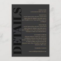 Information om Bröllop i om svart koltypografi