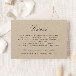 Information om Bröllop i skript för elegant Callig Inbjudningar