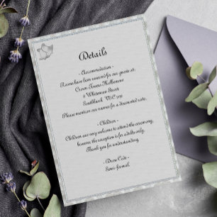 Information om bröllop Klockor Elegant Silver Bröl Tilläggskort
