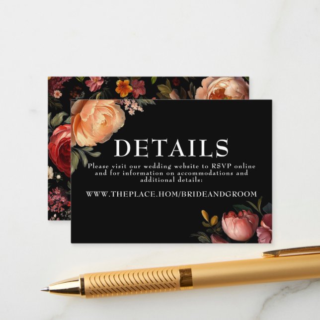 Information om Bröllop-kort för mindre hölje i blo Tilläggskort (Fram/Back In Situ)