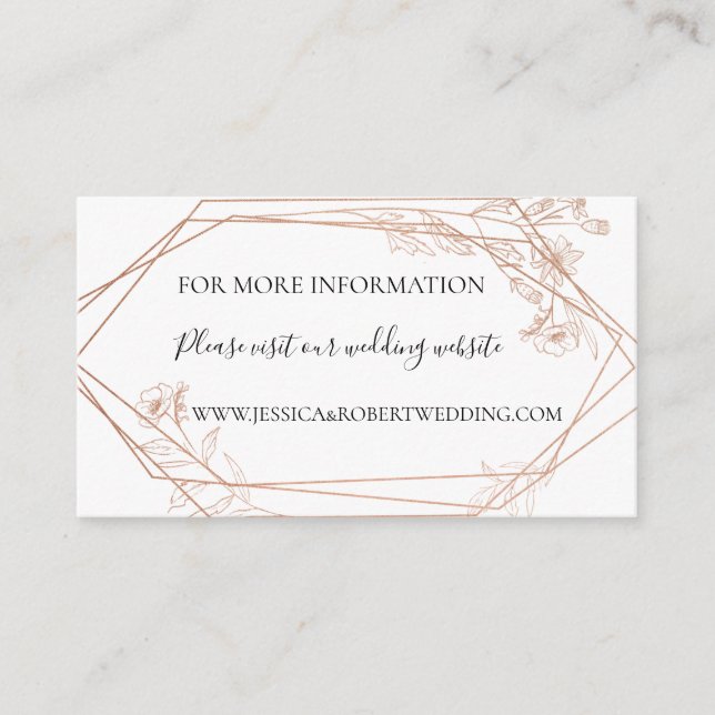 Information om Bröllop-kort för moody blågeometris Tilläggskort (Framsida)