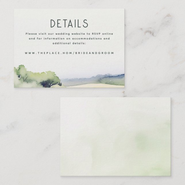 Information om Bröllop-kort för små höljen Tilläggskort (Fram/baksida)