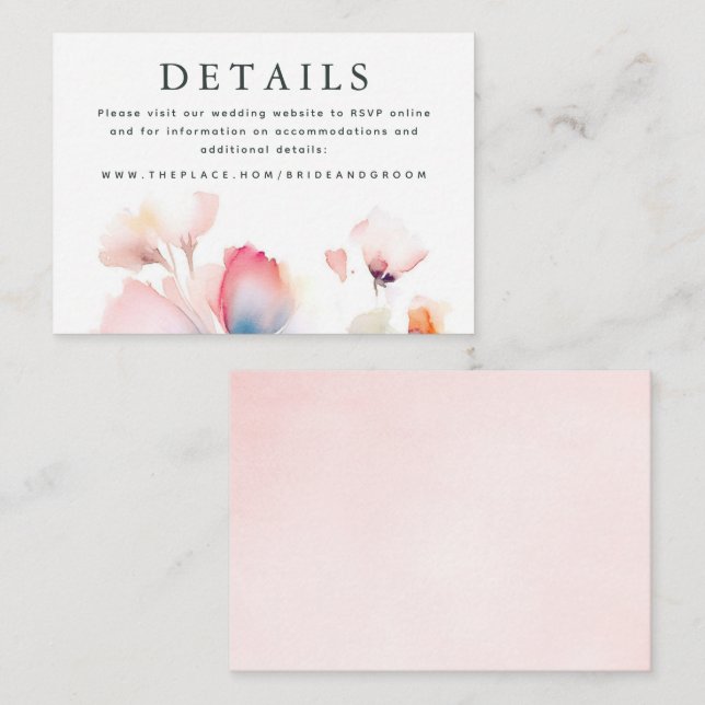 Information om Bröllop-kort för små höljen Tilläggskort (Fram/baksida)