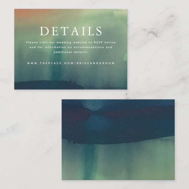 Information om Bröllop-kort för små höljen Tilläggskort (Fram/baksida)