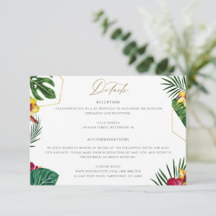 Information om Bröllop-kort för Tropical Blommigt Inbjudningar