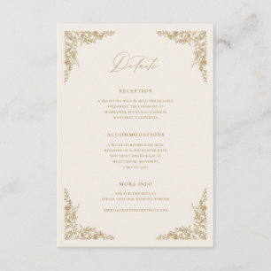 Information om Bröllop-kortet för Guld & Cream Tilläggskort