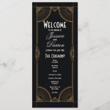 Information om Bröllop Menu Ceremony Art Deco på 1