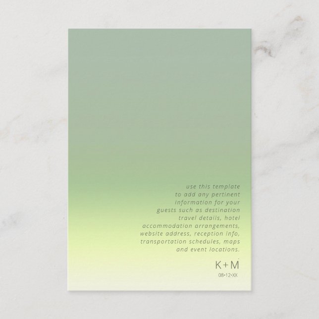 Information om Bröllop-övertoning Vår Meadow ID741 Tilläggskort (Framsida)