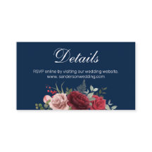 Information om Bröllop-webbplatsen för marinblå bu