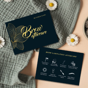 Information om Brow After Care Esthetician Golden Visitkort