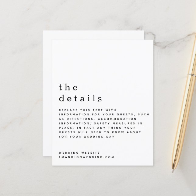 Information om Budget Black White Bröllop-hölje (Fram/Back In Situ)