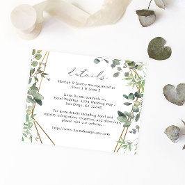 Information om budget för Rustik eukalyptus och Gu Flygblad