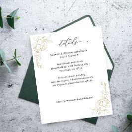 Information om budgeterad Guld-relaterad Blommigt Flygblad