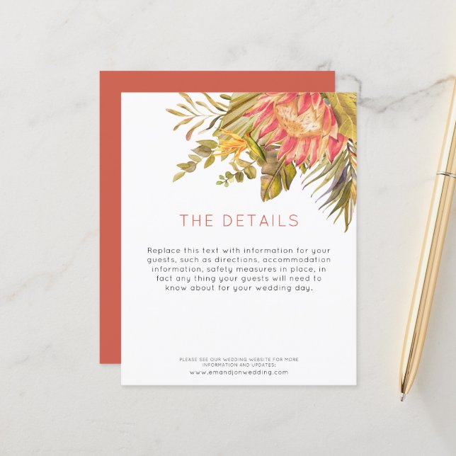 Information om budgeterat Tropical Bröllop Guest-h (Fram/Back In Situ)