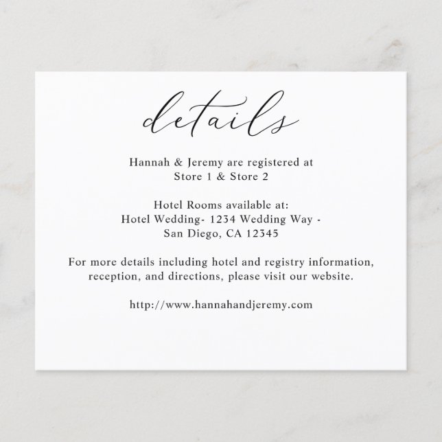 Information om budgetkalligrafi, svartvitt flygblad (Framsidan)